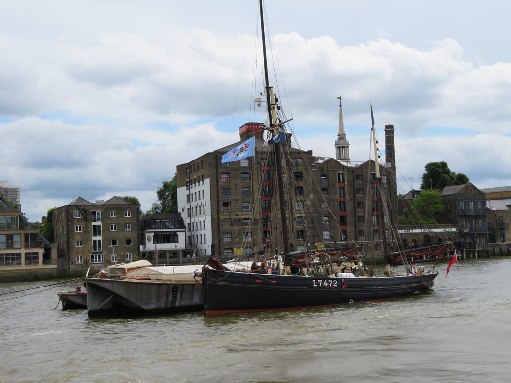 Excelsior moored in Rotherhithe